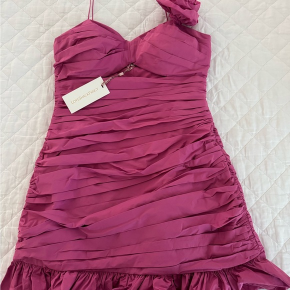 NWT - LoveShackFancy Jessilyn Dress in Pomegranate Pink - Picture 8 of 8